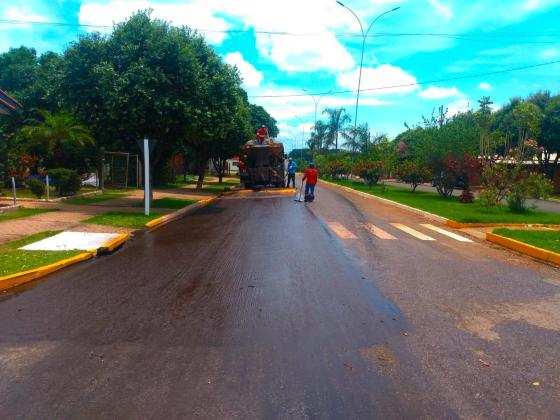 recapeamento ruas trivelato  
