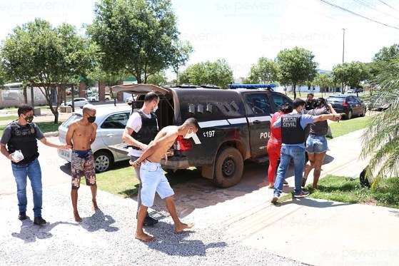 prisão de 4 e apreensão de droga DERF