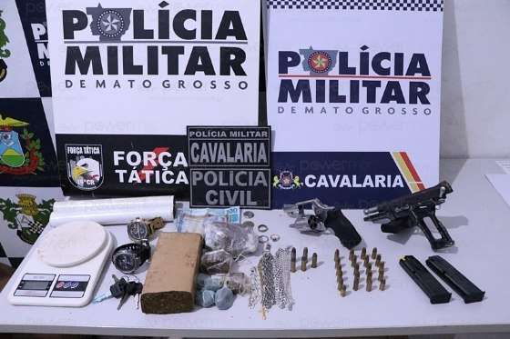 arma droga e três detidos em operação da pm derf