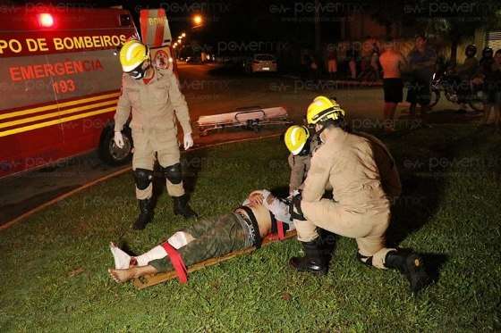 Motociclista fica ferido em acidente de moto n.m