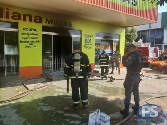 Incêndio loja de roupas sorriso