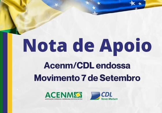 Nota de apoio Acenm/cdl