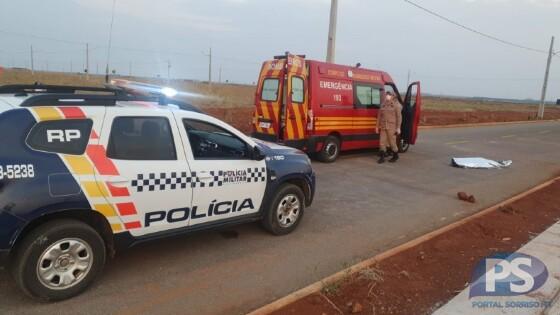 homem morto a tiros na rua sorriso