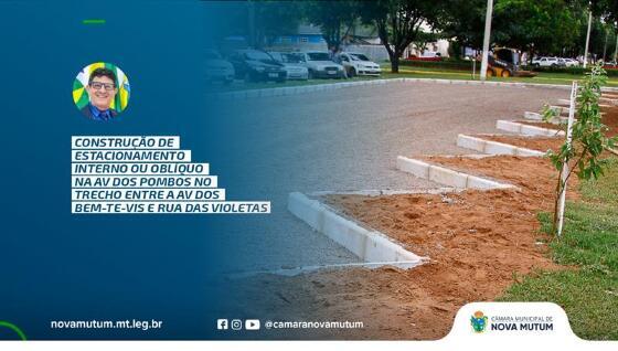implantação de estacionamento interno na avenida 