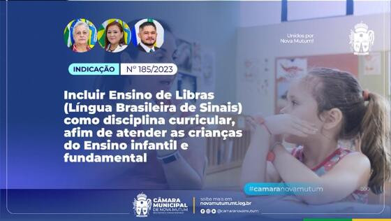 inclusão do ensino de Libras (Língua Brasileira de Sinais), como disciplina curricular 