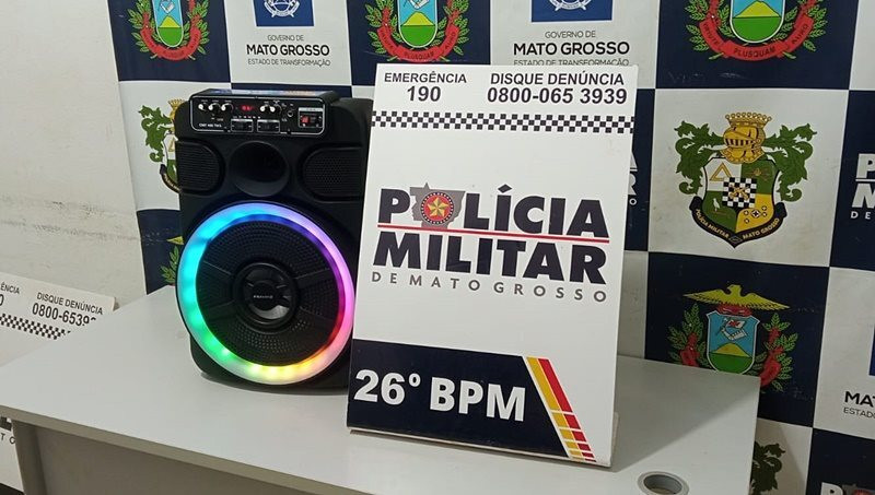 Dono de carro com som é detido pela PM em Nova Mutum-MT