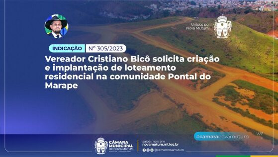 implantação de loteamento residencial na comunidade Pontal do Marape