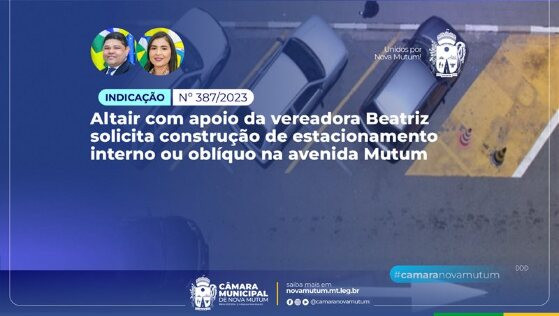 construção de estacionamento interno ou oblíquo na avenida Mutum