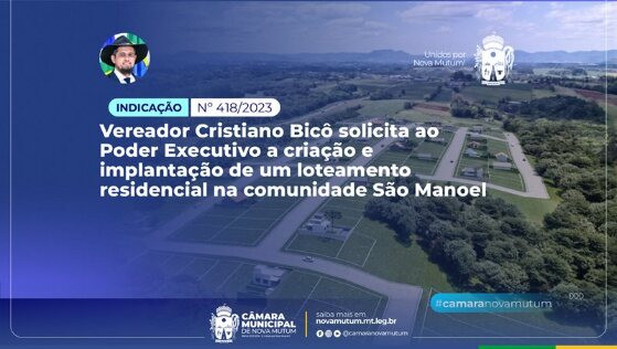 implantação de um loteamento residencial na comunidade São Manoel