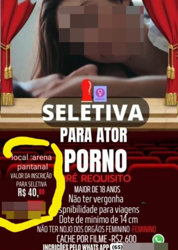 inscrição ator porno
