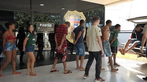 droga apreendida e 7 presos pela PJC