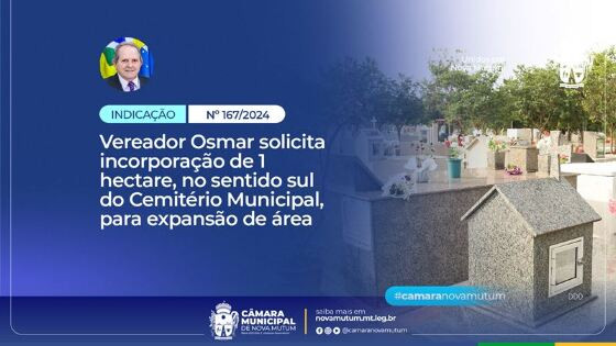 expansão de área do Cemitério