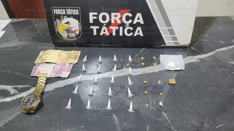 Droga apreendida Força Tática