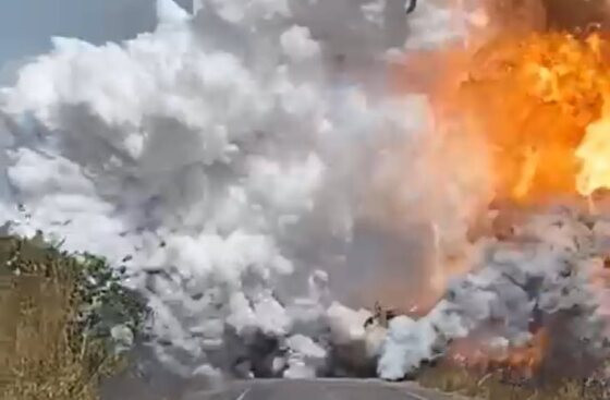 explosão caminhão de gás