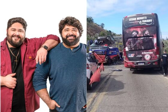 acidente onibus cesar menoti e fabiano
