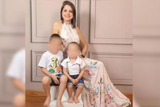 mulher e filhos