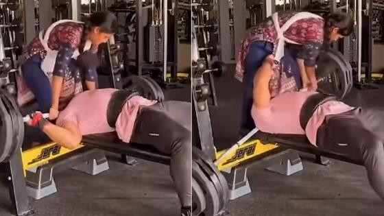 Fisiculturista perde a força e acaba ficando preso sob barra com 165kg pressionando o pescoço.