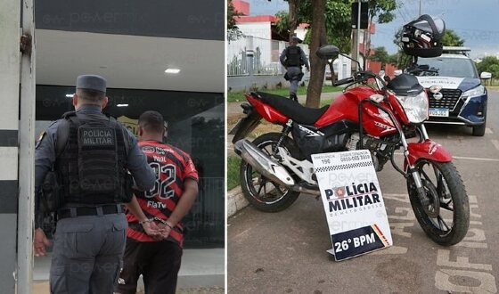 moto recuperada e mandado de prisão