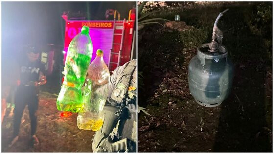 gasolina e gás incendio