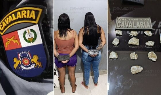 2 mulher presas cavalaria