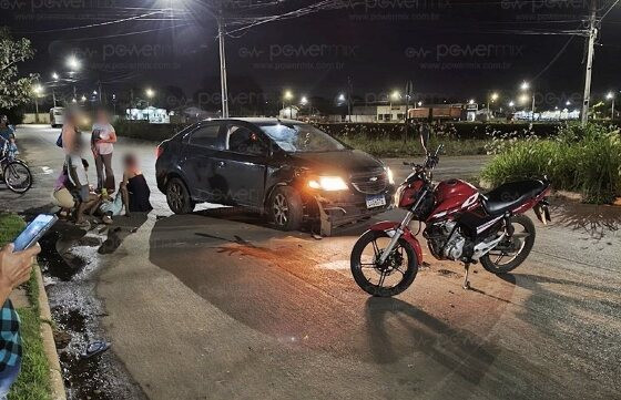 acidente carro x moto 21/05/2025