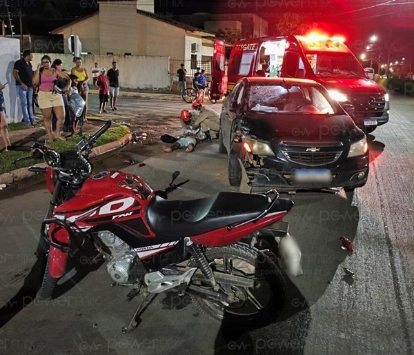 acidente carro x moto 21/05/2025