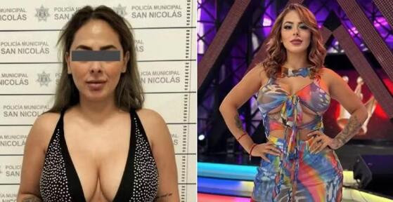 Foto de fichamento (à esquerda) em delegacia da apresentadora de TV mexicana Gloria Torres viraliza.