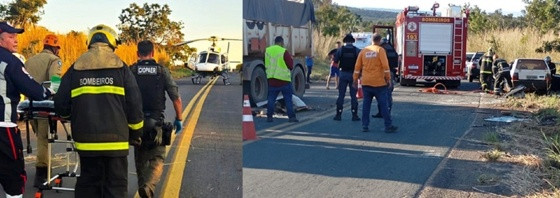 O acidente aconteceu no final da tarde deste sábado (07), na Estrada do Manso.