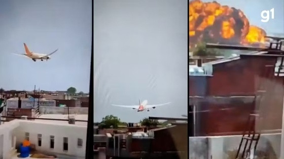 Avião cai na Índia.