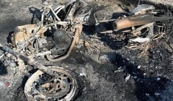 fogo em moto
