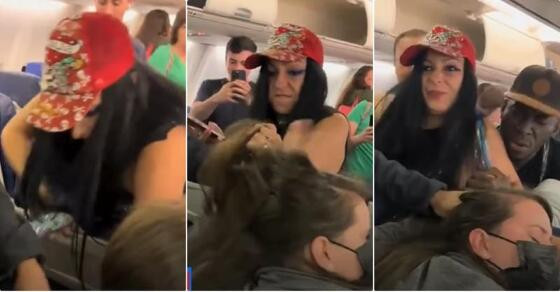 briga no avião