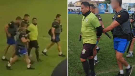 Suspeito que atuava como árbitro era procurado pela Justiça por tráfico de drogas.
