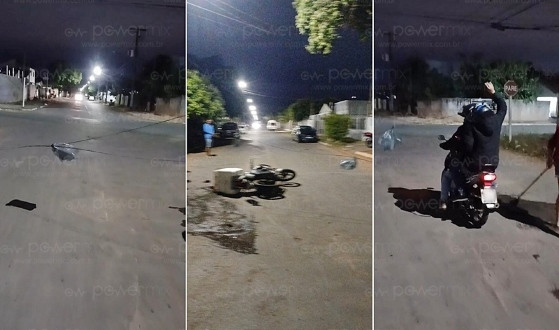 acidente com fio de telefone
