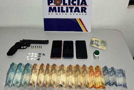 Ação policial em Diamantino/MT termina com três presos por tráfico, porte ilegal e resistência
