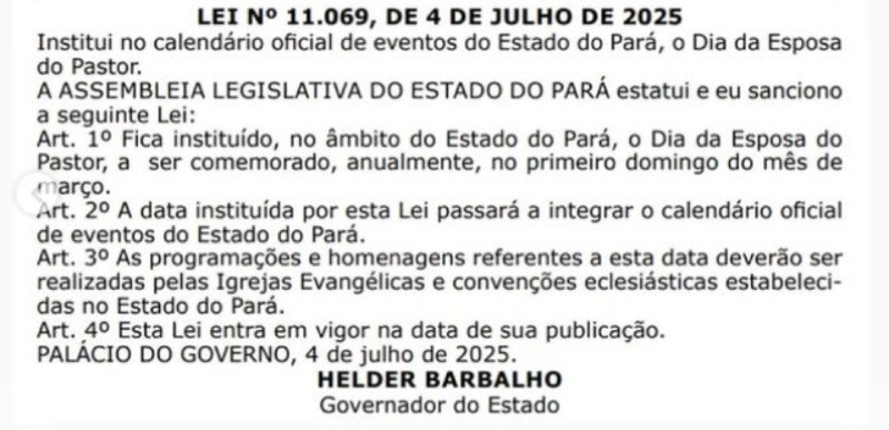 decreto feriado pará