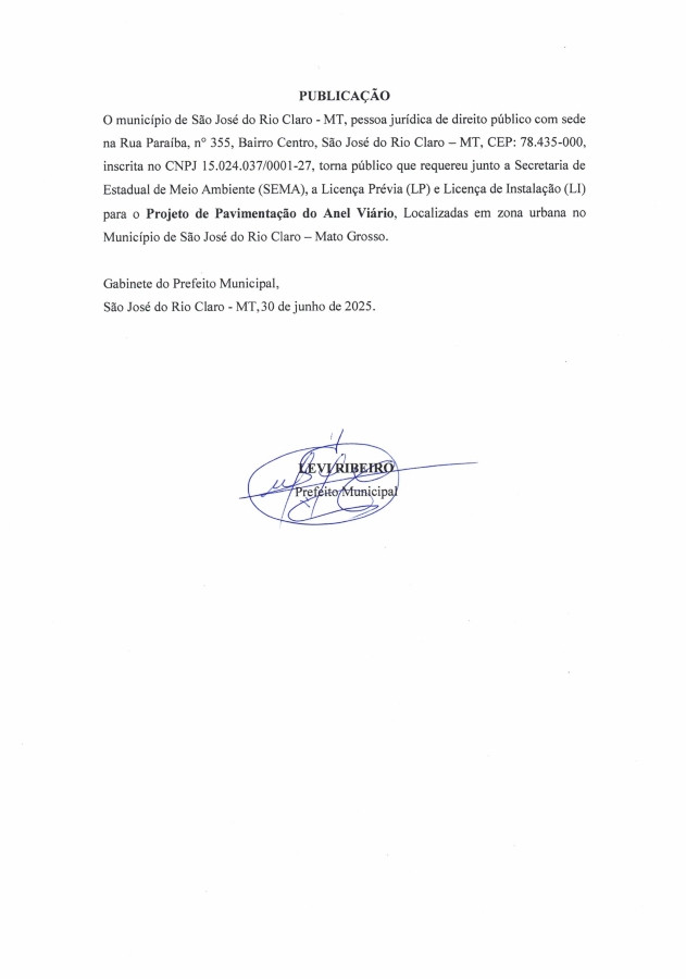 Comunicado São José